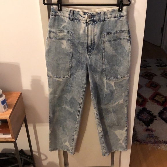 Stella McCartney | NWOT Blue Straight Leg Distressed Jean - Size 30 - Picture 2 of 7